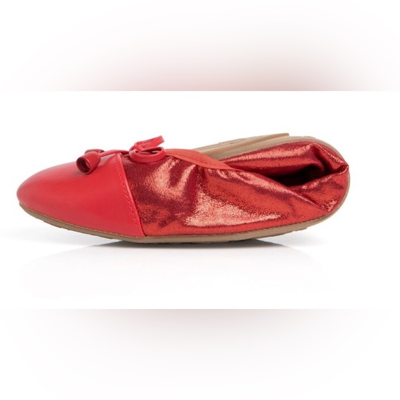Talaria Flats Ruby Red Premium Foldable Ballet Flats,Ballet for Work,Foldable - Picture 3 of 3